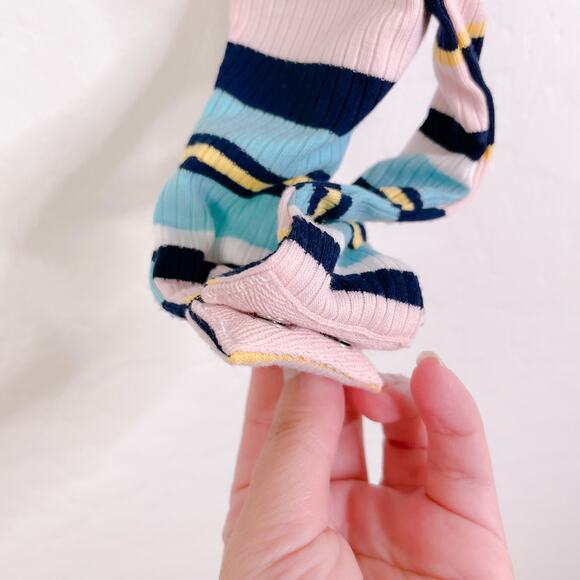 AFRM Striped Ribbed Double V-Neck Sleeveless Bodysuit Pastel Pink size XS NWOT - Picture 5 of 10